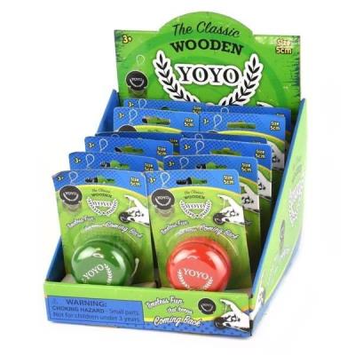 Opakowanie Drewniane jojo 5cm 4 kolory (12szt)