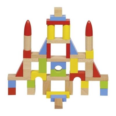 Opakowanie Drewniane klocki kolorowe 50el