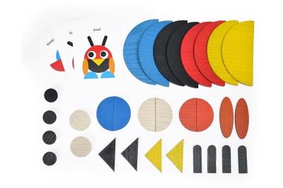 Opakowanie Drewniane klocki - mozaika 30 elementów