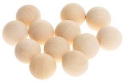 Drewniane kulki bez otworu naturalne 20mm 12szt. Wydawca: Brewis. SmakLiter.pl Opakowanie Drewniane kulki bez otworu naturalne 20mm 12szt