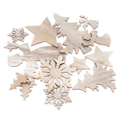 Drewniane motywy świąteczne bielone 12szt. Wydawca: Dalprint. SmakLiter.pl Opakowanie Drewniane motywy świąteczne bielone 12szt