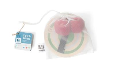 Drewniane paletki na rzep z piłką. Wydawca: BS Toys. SmakLiter.pl Opakowanie Drewniane paletki na rzep z piłką