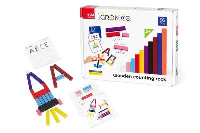 Opakowanie Drewniane patyczki do liczenia 56 elementy