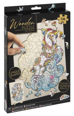 Opakowanie Drewniane puzzle Jednorożec 130 elementów