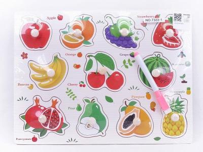 Opakowanie Drewniane puzzle - owoce