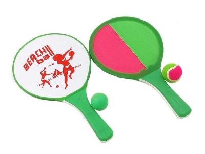 Opakowanie Drewniane rakietki dwustronne do catch ball +piłki