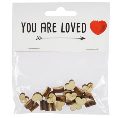 Opakowanie Drewniane serduszka mini 24szt