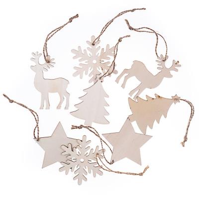 Opakowanie Drewniane zawieszki 8szt