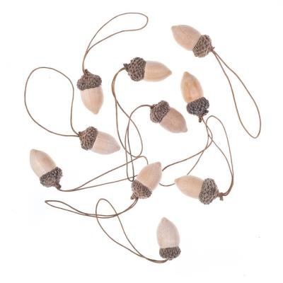 Opakowanie Drewniane żołędzie z zawieszką 10szt