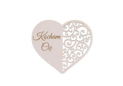 Drewniany napis - Kocham Cię 5szt biały. Wydawca: CRESCO. SmakLiter.pl Opakowanie Drewniany napis - Kocham Cię 5szt biały