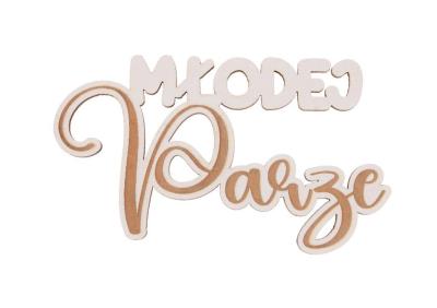 Drewniany napis - Młodej parze 5szt biały. Wydawca: CRESCO. SmakLiter.pl Opakowanie Drewniany napis - Młodej parze 5szt biały