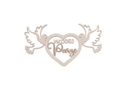 Drewniany napis - Młodej parze 5szt biały. Wydawca: CRESCO. SmakLiter.pl Opakowanie Drewniany napis - Młodej parze 5szt biały