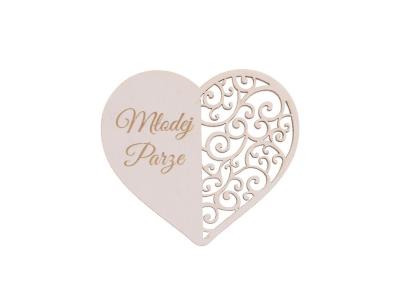 Drewniany napis - Młodej parze 5szt biały. Wydawca: CRESCO. SmakLiter.pl Opakowanie Drewniany napis - Młodej parze 5szt biały