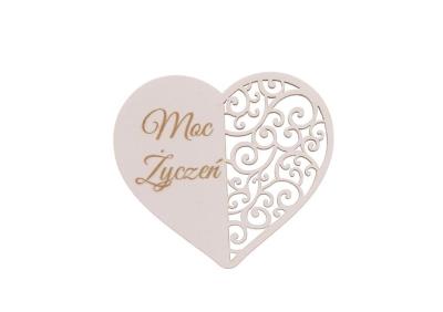 Drewniany napis - Moc życzeń 5szt biały. Wydawca: CRESCO. SmakLiter.pl Opakowanie Drewniany napis - Moc życzeń 5szt biały