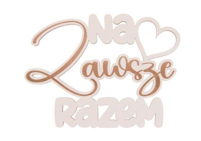 Drewniany napis - Na zawsze razem 5szt biały. Wydawca: CRESCO. SmakLiter.pl Opakowanie Drewniany napis - Na zawsze razem 5szt biały