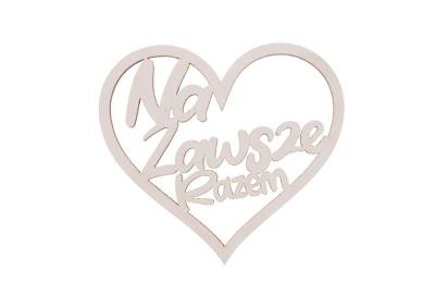 Drewniany napis - Na zawsze razem 5szt biały. Wydawca: CRESCO. SmakLiter.pl Opakowanie Drewniany napis - Na zawsze razem 5szt biały