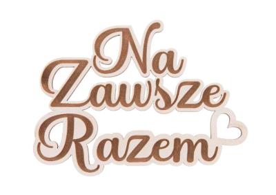 Drewniany napis - Na zawsze razem 5szt biały. Wydawca: CRESCO. SmakLiter.pl Opakowanie Drewniany napis - Na zawsze razem 5szt biały