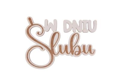 Drewniany napis - W dniu ślubu 5szt biały. Wydawca: CRESCO. SmakLiter.pl Opakowanie Drewniany napis - W dniu ślubu 5szt biały