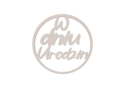 Drewniany napis - W dniu urodzin 5szt biały. Wydawca: CRESCO. SmakLiter.pl Opakowanie Drewniany napis - W dniu urodzin 5szt biały