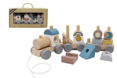 Opakowanie Drewniany pociąg z klockami