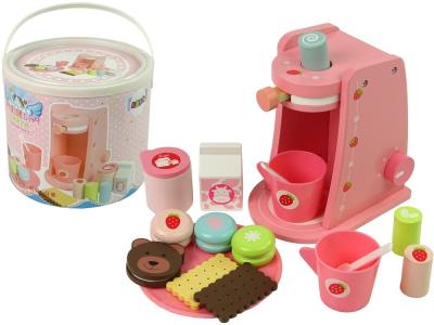 Opakowanie Drewniany zestaw ekspres do kawy truskawka