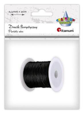 Opakowanie Drucik florystyczny 0,3mm 20m czarny