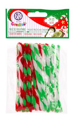 Opakowanie Druciki kreatywne zebra mix 3 kolorów 24 sztuki