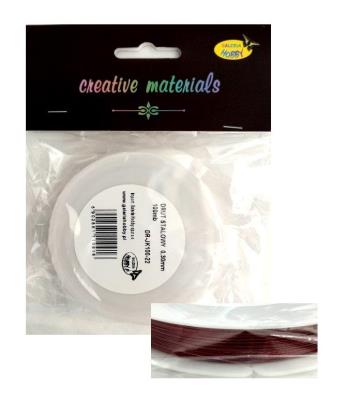 Opakowanie Drut stalowy 0.3mm duża szpula 100mb bordowy