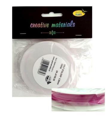 Opakowanie Drut stalowy 0.3mm duża szpula 100mb j.różowy