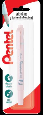 Opakowanie Dwustronny zakreślacz, pastelowy rózowy, SLW11P x 1 blister