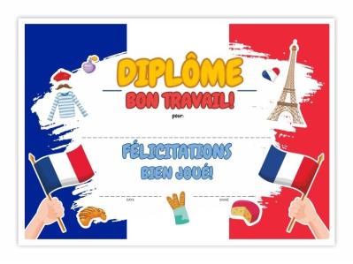Opakowanie Dyplom A4 językowy - język francuski 01 10szt