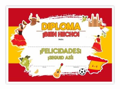 Opakowanie Dyplom A4 językowy - język hiszpański 01 10szt