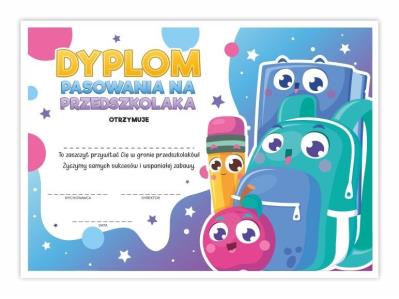 Opakowanie Dyplom A4 pasowania na Przedszkolaka 5szt