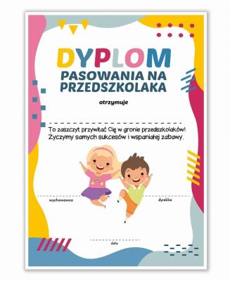 Opakowanie Dyplom A4 pasowania na Przedszkolaka-Radość 20szt