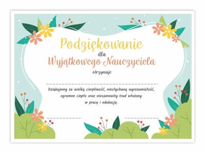 Opakowanie Dyplom A4 podziękowania dla wyjątkowego... 30szt