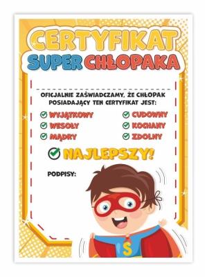 Opakowanie Dyplom A4 Super Chłopaka 02 5szt
