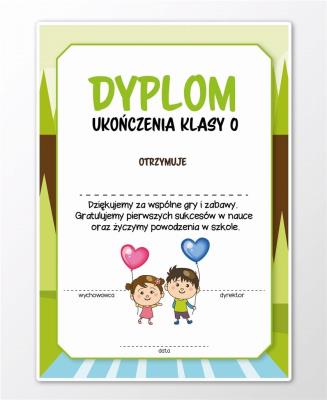 Opakowanie Dyplom A4 ukończenia zerówki 30szt
