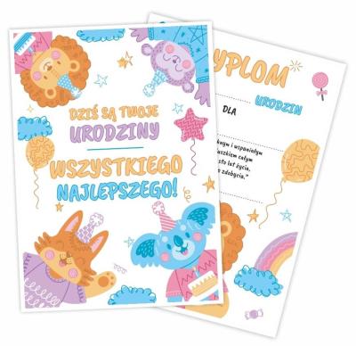 Opakowanie Dyplom A5 urodzinowy dwustronny 5szt