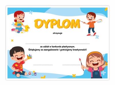 Opakowanie Dyplom konkursowy plastyczny 10szt