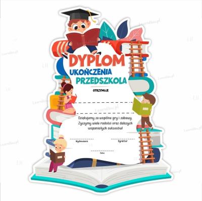 Opakowanie Dyplom kształt ukończenia przedszkola (5szt)