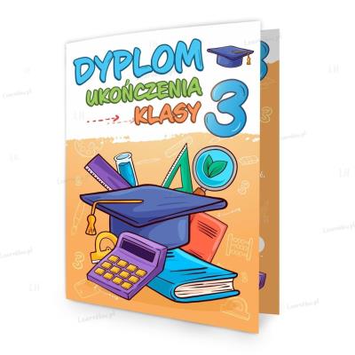Opakowanie Dyplom składany A4 ukończenia 3 kl - Biret 5szt