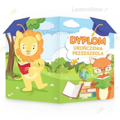 Opakowanie Dyplom składany A4 ukończenia przedszkola 5szt