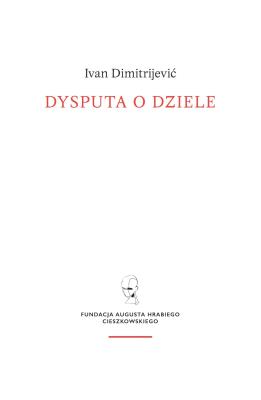 Okładka książki Dysputa o dziele