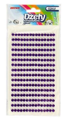 Opakowanie Dżety samoprzylepne fioletowe 4mm 240szt