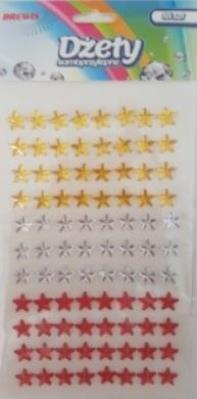 Opakowanie Dżety samoprzylepne gwiazdki 88szt