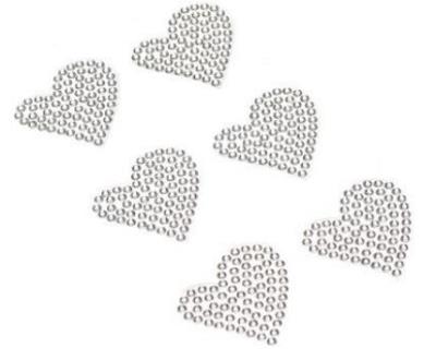 Dżety samoprzylepne serca srebrne 6szt. Wydawca: Brewis. SmakLiter.pl Opakowanie Dżety samoprzylepne serca srebrne 6szt