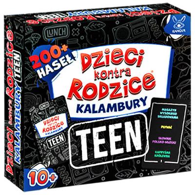 Dzieci kontra Rodzice. Kalambury TEEN. Wydawca: Kangur. SmakLiter.pl Opakowanie Dzieci kontra Rodzice. Kalambury TEEN