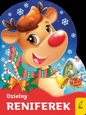 Dzielny reniferek. Wykrojnik. Autor: Kozłowska Urszula. SmakLiter.pl Okładka książki Dzielny reniferek. Wykrojnik