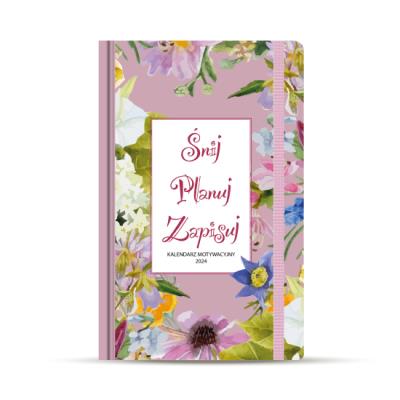 Opakowanie Dziennik motywacyjny 2024 Kwiaty różowy ALBI
