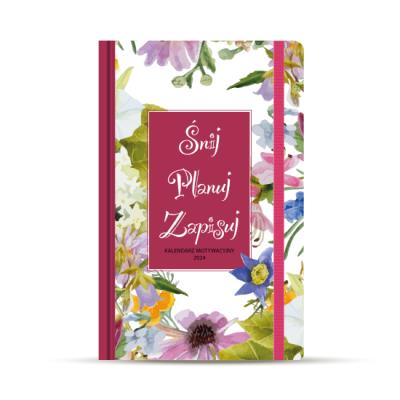 Opakowanie Dziennik motywacyjny kwiaty czerwony